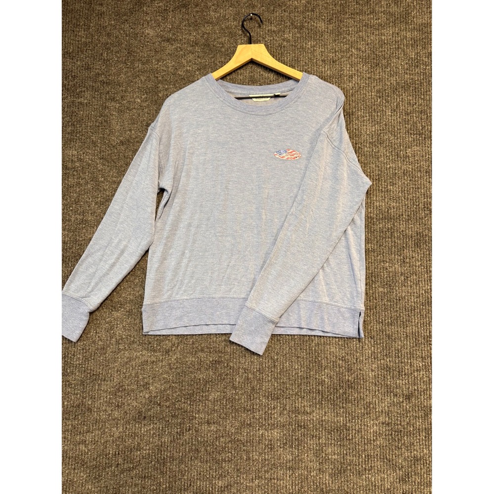 Vineyard Vines Men Medium Coastal Preppy Americana Flag Casual Pullover Shirt